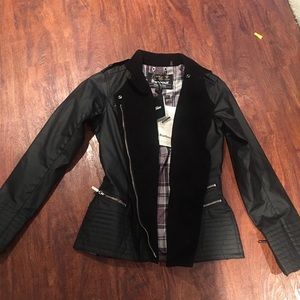 Barbour Folco Wax jacket women’s black NWT moto